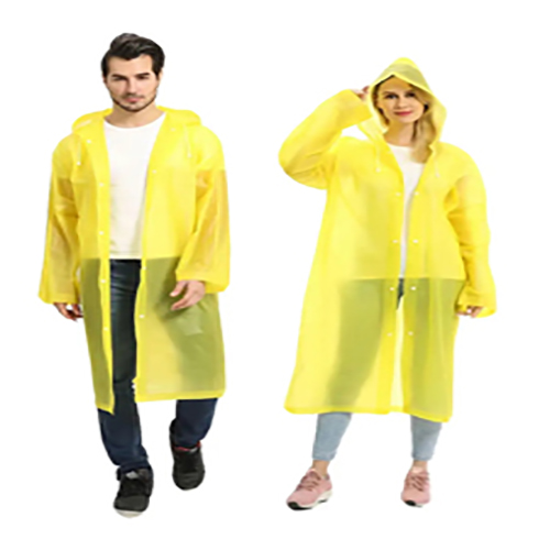 EVA material, Heavy-Gauge Waterproof Vinyl Hooded Raincoat